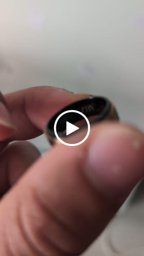 Customer video review of 7mm Black & Rose Gold Band