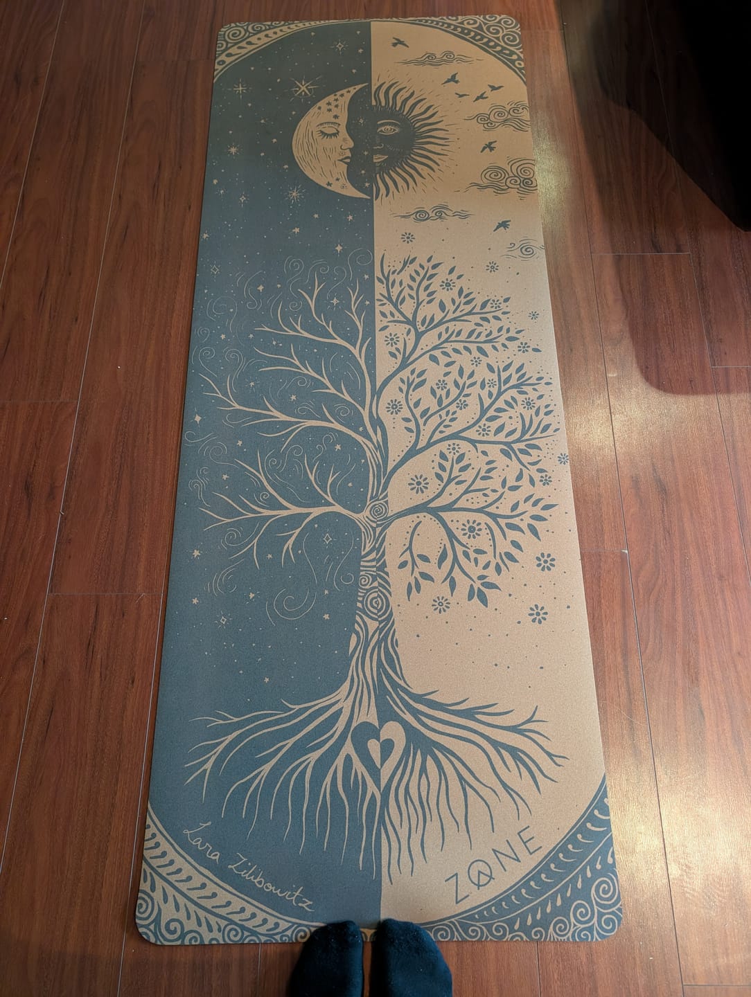 Customer photo review of The Cycle Of Life Cork Yoga Mat