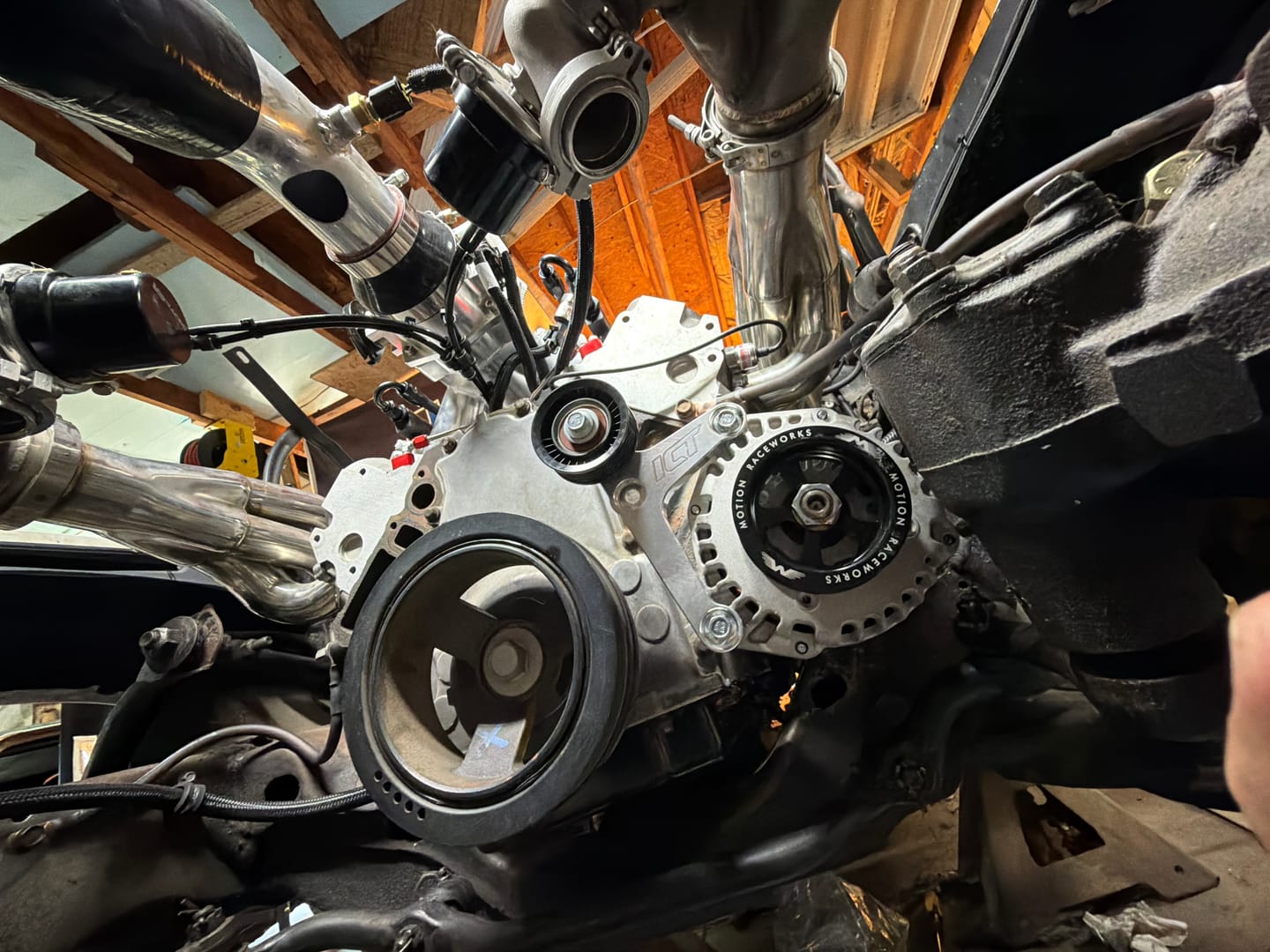 Customer photo review of Motion Raceworks LS 3.5" OD Overdrive Alternator Pulley