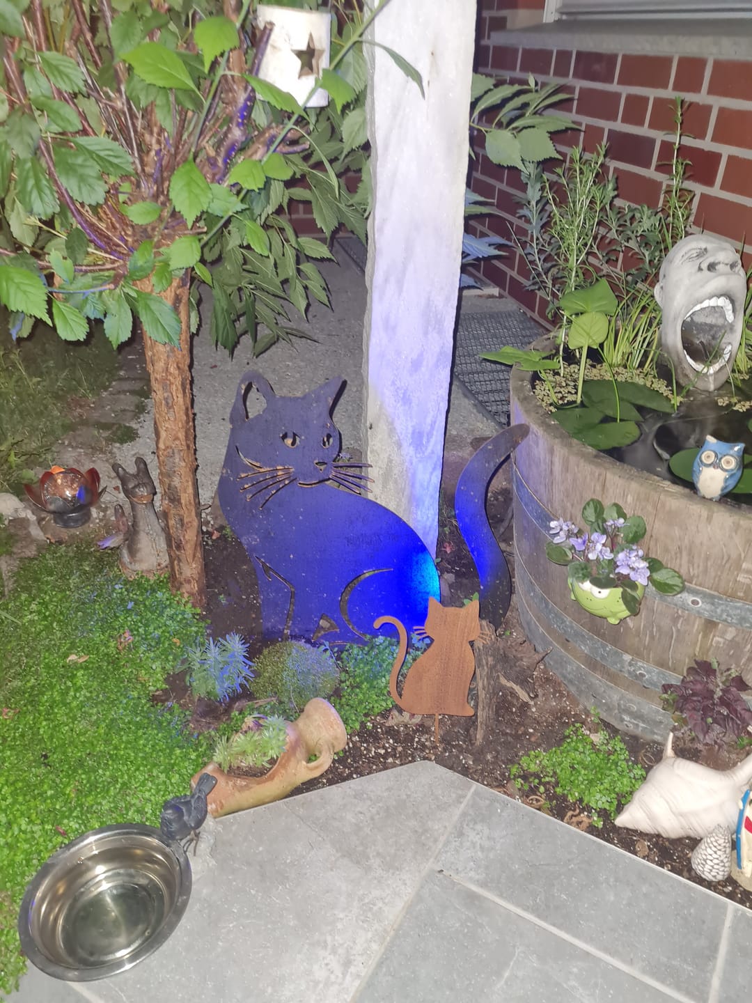 Customer photo review of Gartenstecker Katze sitzend