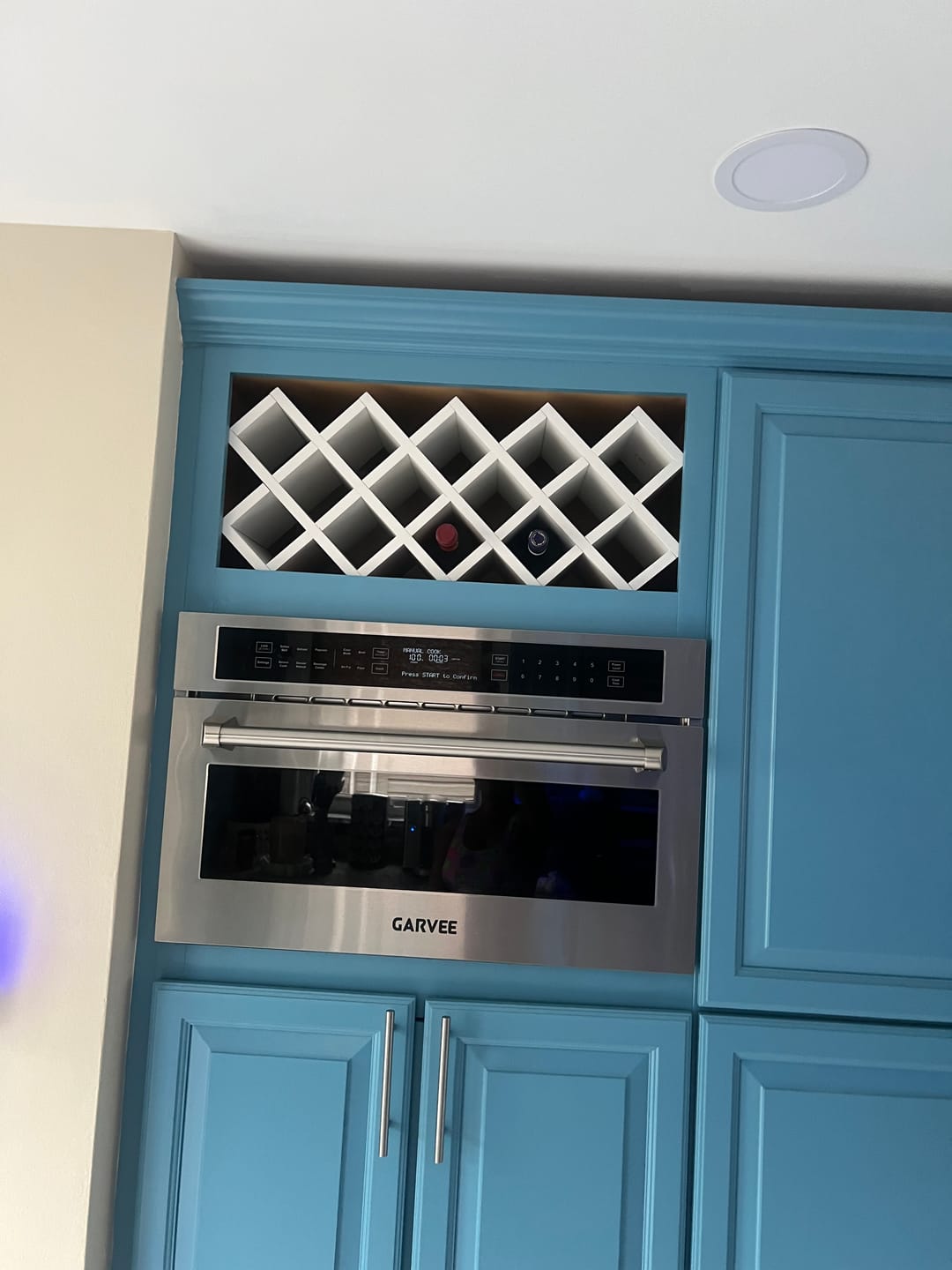 Customer photo review of White Diamond Wood Large Tabletop Stackable Wine Rack Holder