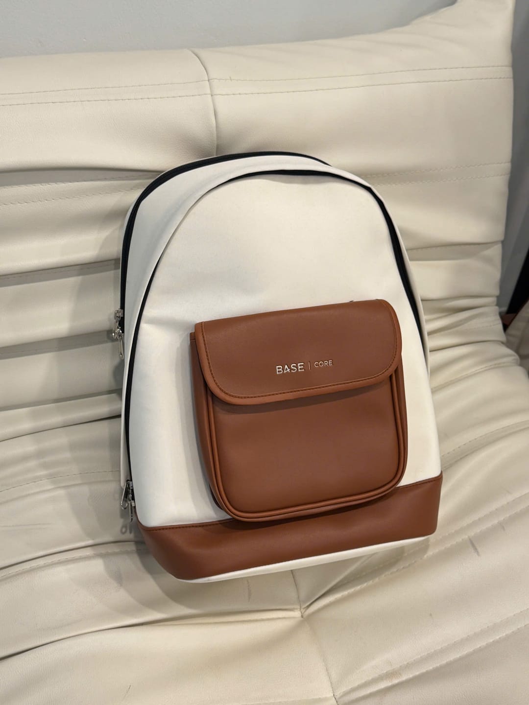Customer photo review of Multi Envelope Flap Backpacks Largre - Saddle Brown