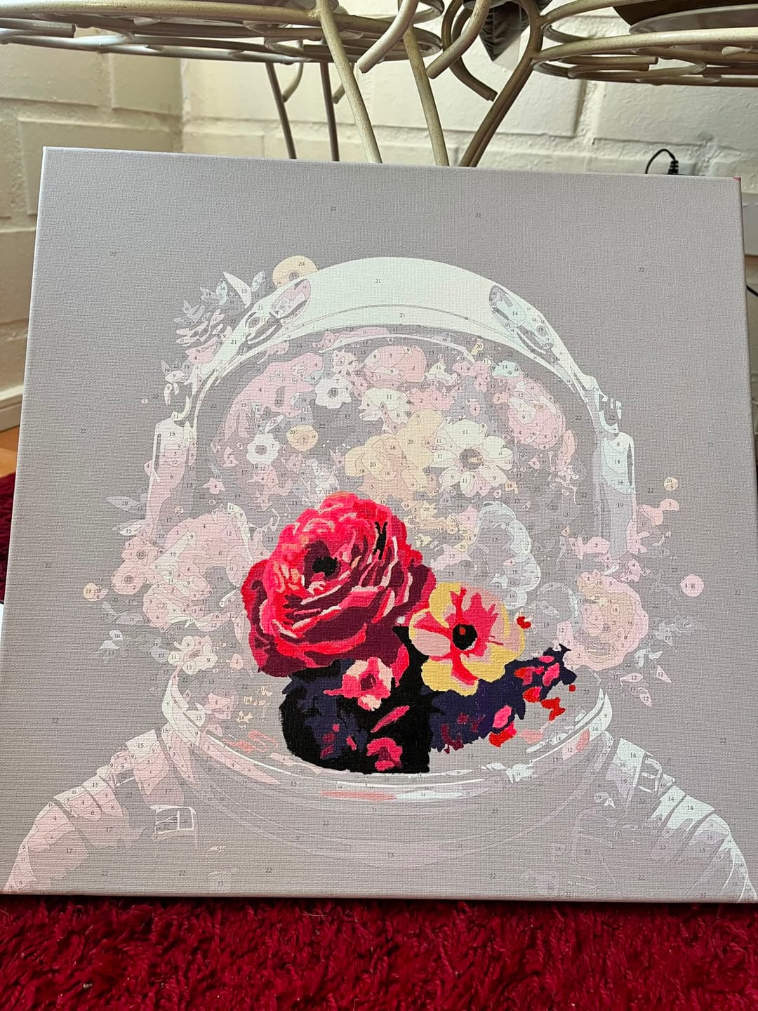 Customer photo review of Astronauta Floreado (Pintura por Números) 40x40 cm