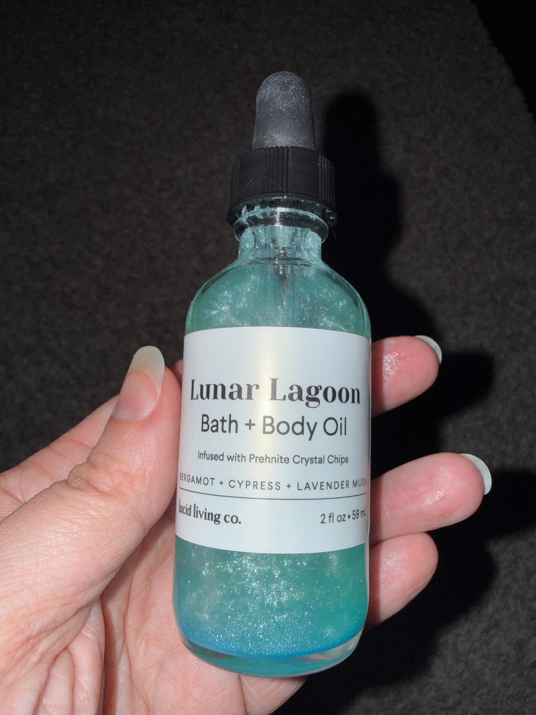 Customer photo review of Lunar Lagoon Bath & Body Oil
