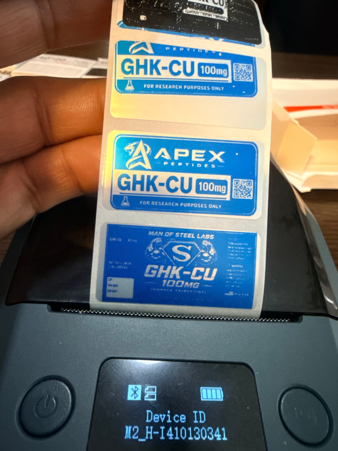 Customer photo review of NIIMBOT Compatible M2 Labeling Ribbon, Replacement Refill Tapes