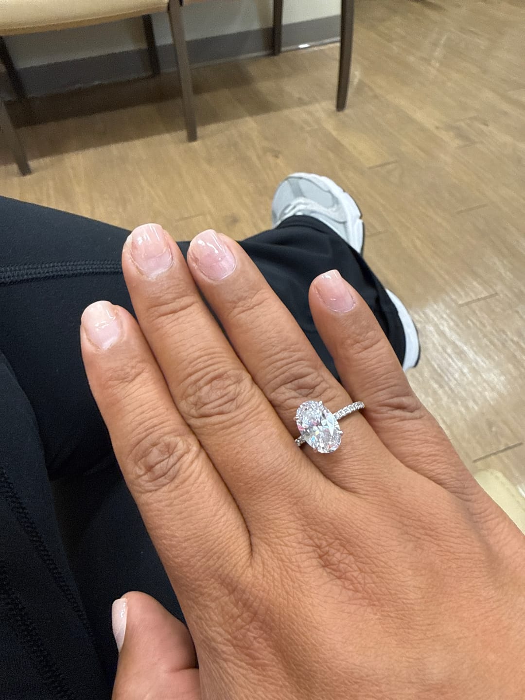Customer photo review of S925 3PC 4.0Ct Oval Cut Wedding Ring Set Travel Ring For Her With Two Classic Wedding Bands