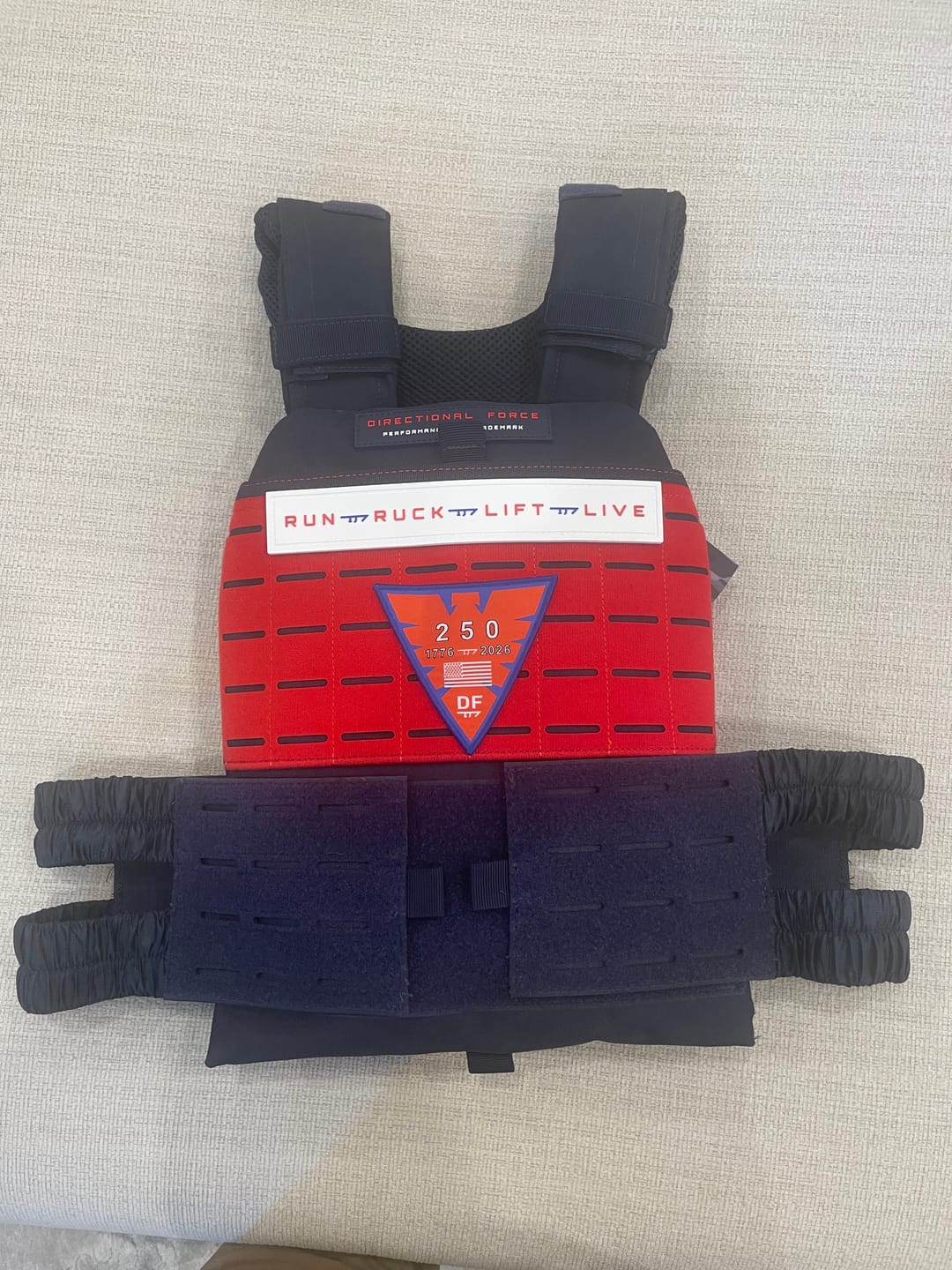 Customer photo review of Limited Edition Centurion Weight Vest - 250th American Anniversary Edition