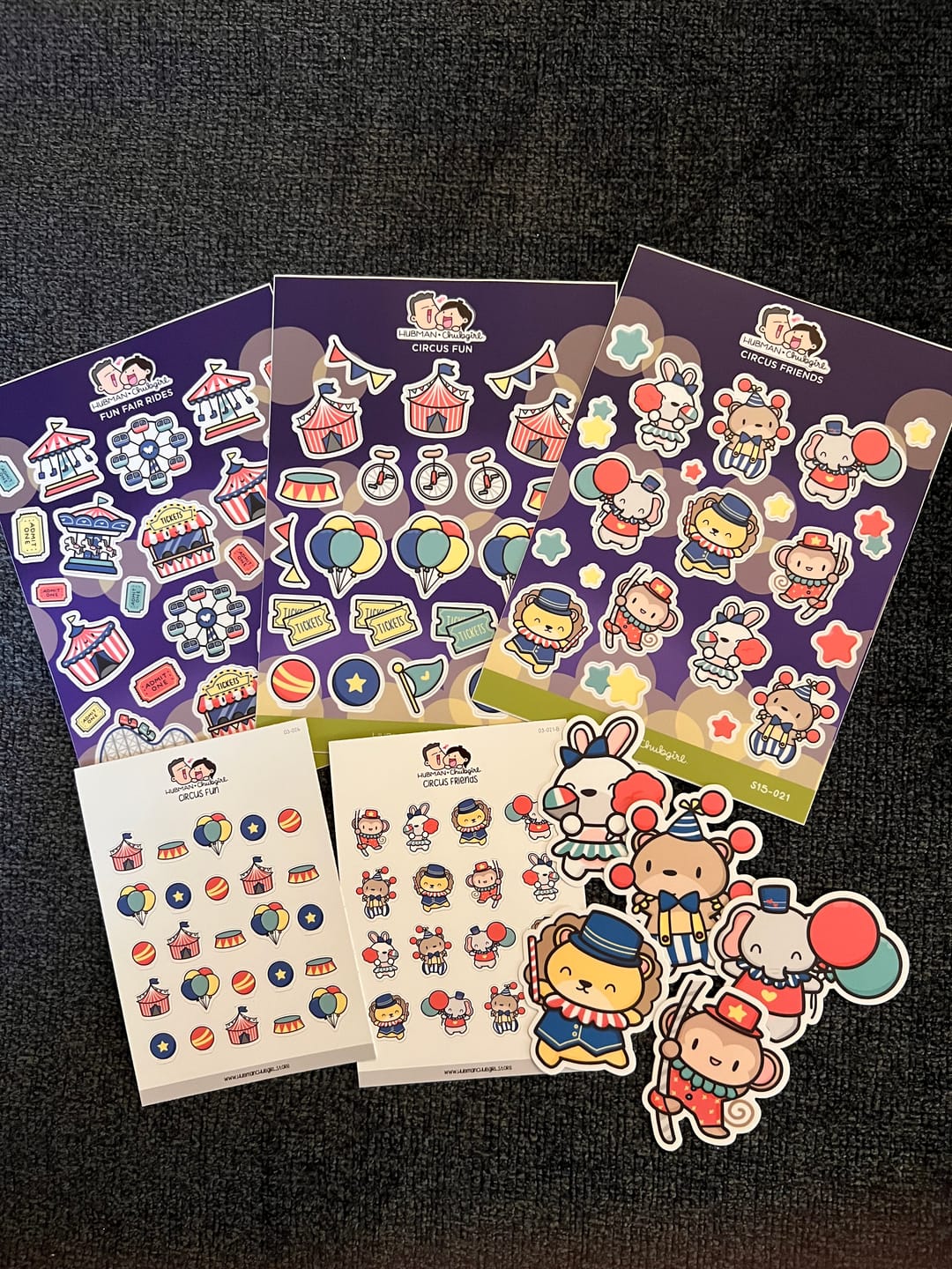 Customer photo review of Circus Friends Sticker Set