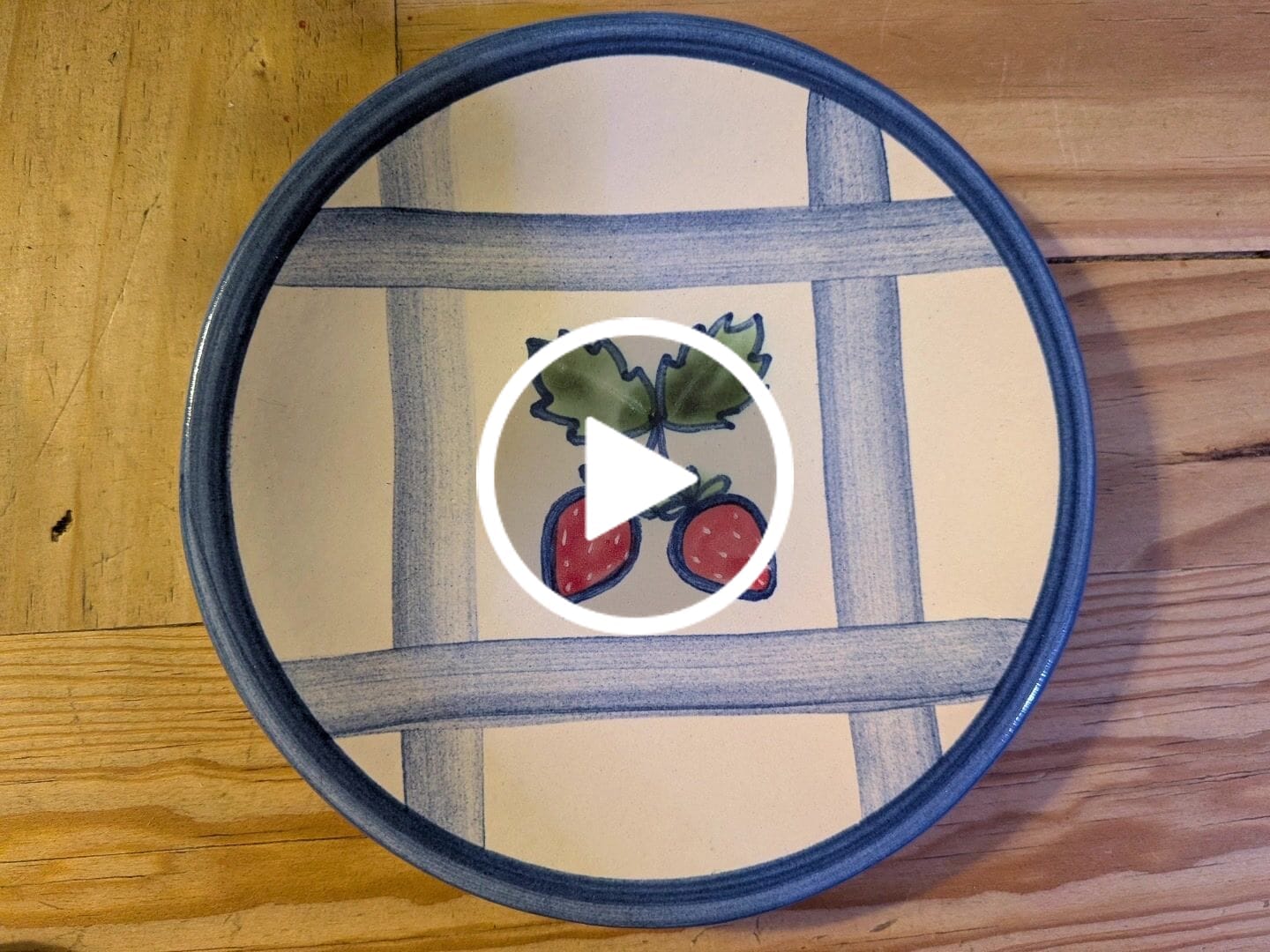 Customer video review of Strawberry Picnic Bread & Butter Plate