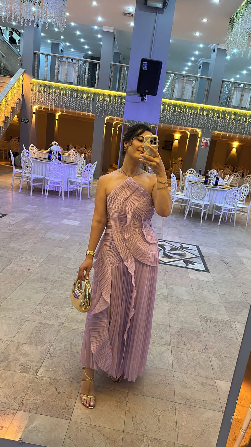 Customer photo review of Okyanus Esintisi Maxi Elbise
