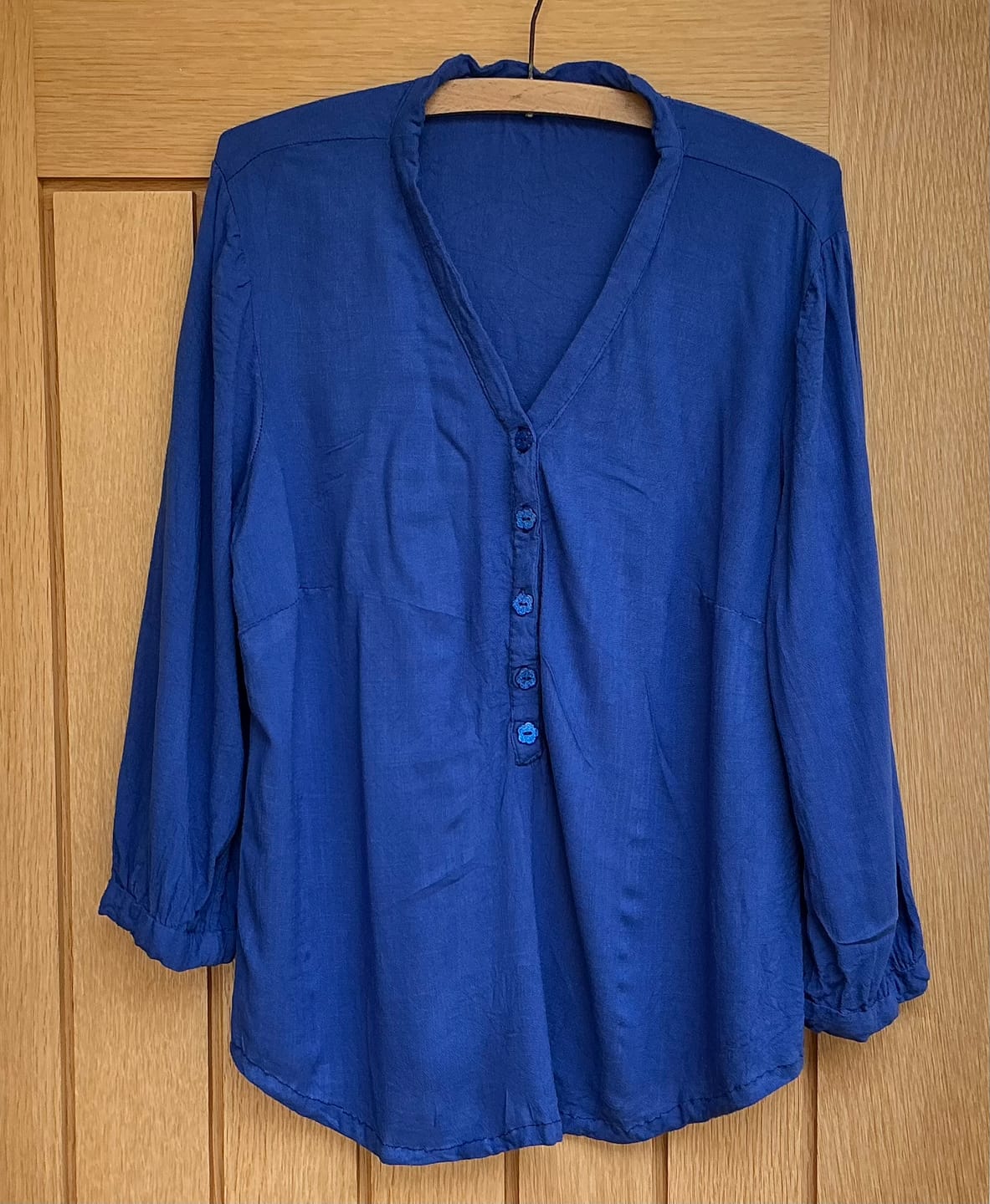 Customer photo review of Plain Linen Look Viscose Fabric