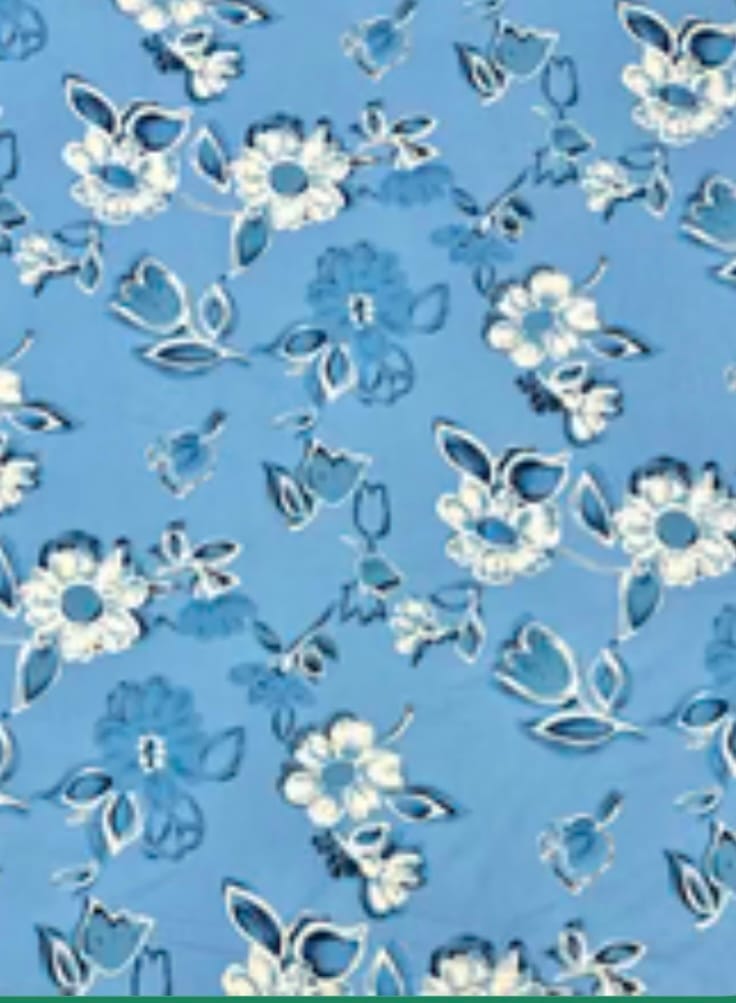 Customer photo review of Vintage Posy Viscose Challis Fabric
