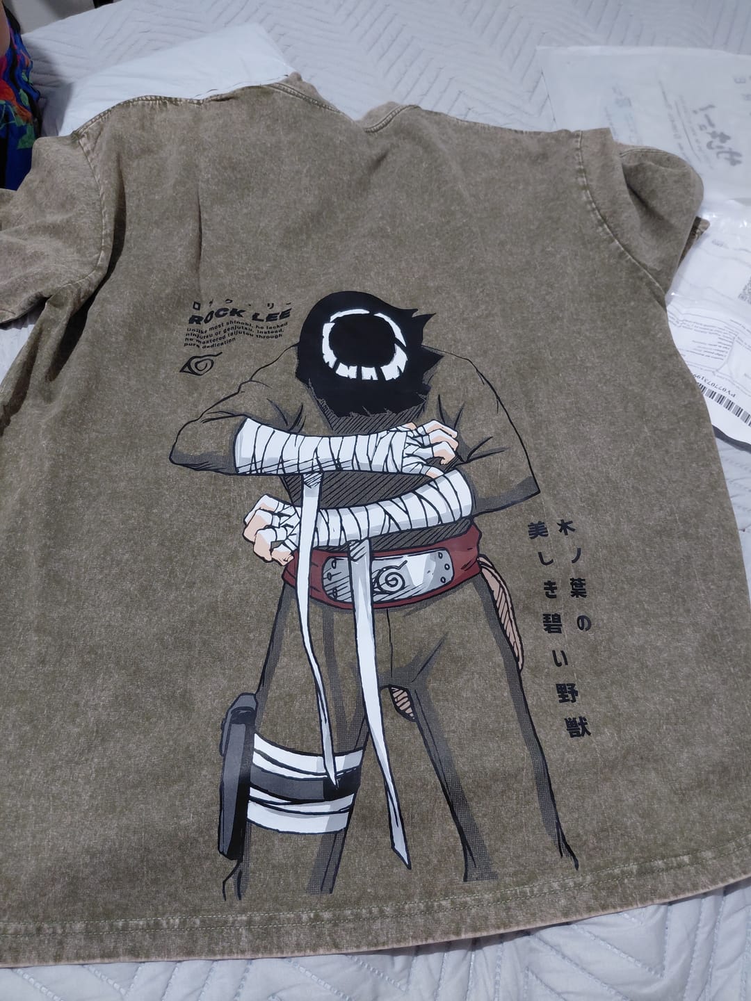 Customer photo review of Camisa Rock Lee - Naruto