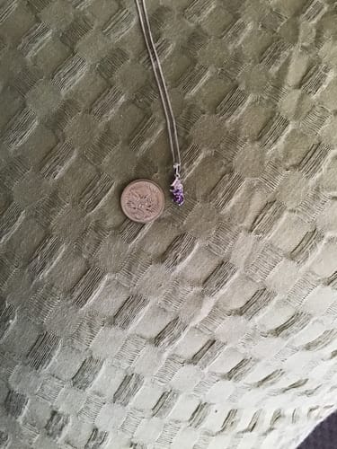 Customer photo review of Purple & Pink Cubic Zirconia Scattered Pendant in Sterling Silver