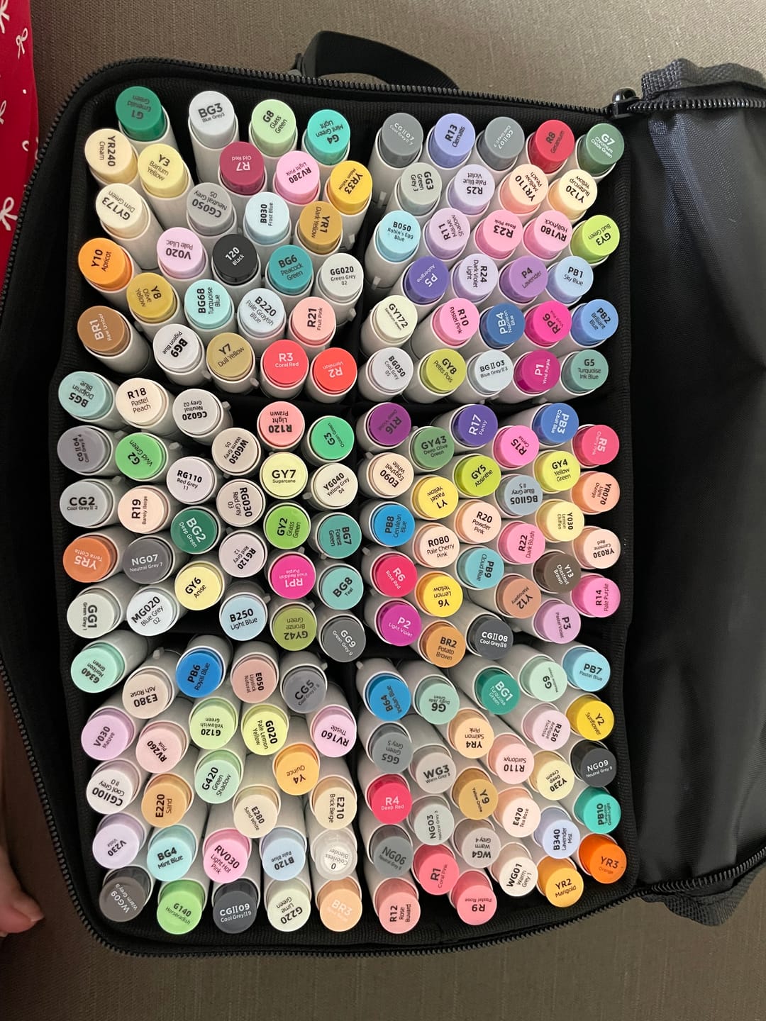 Customer photo review of Ohuhu Honolulu 168 Colors Dual Tips Alcohol Art Markers (New Color Codes)