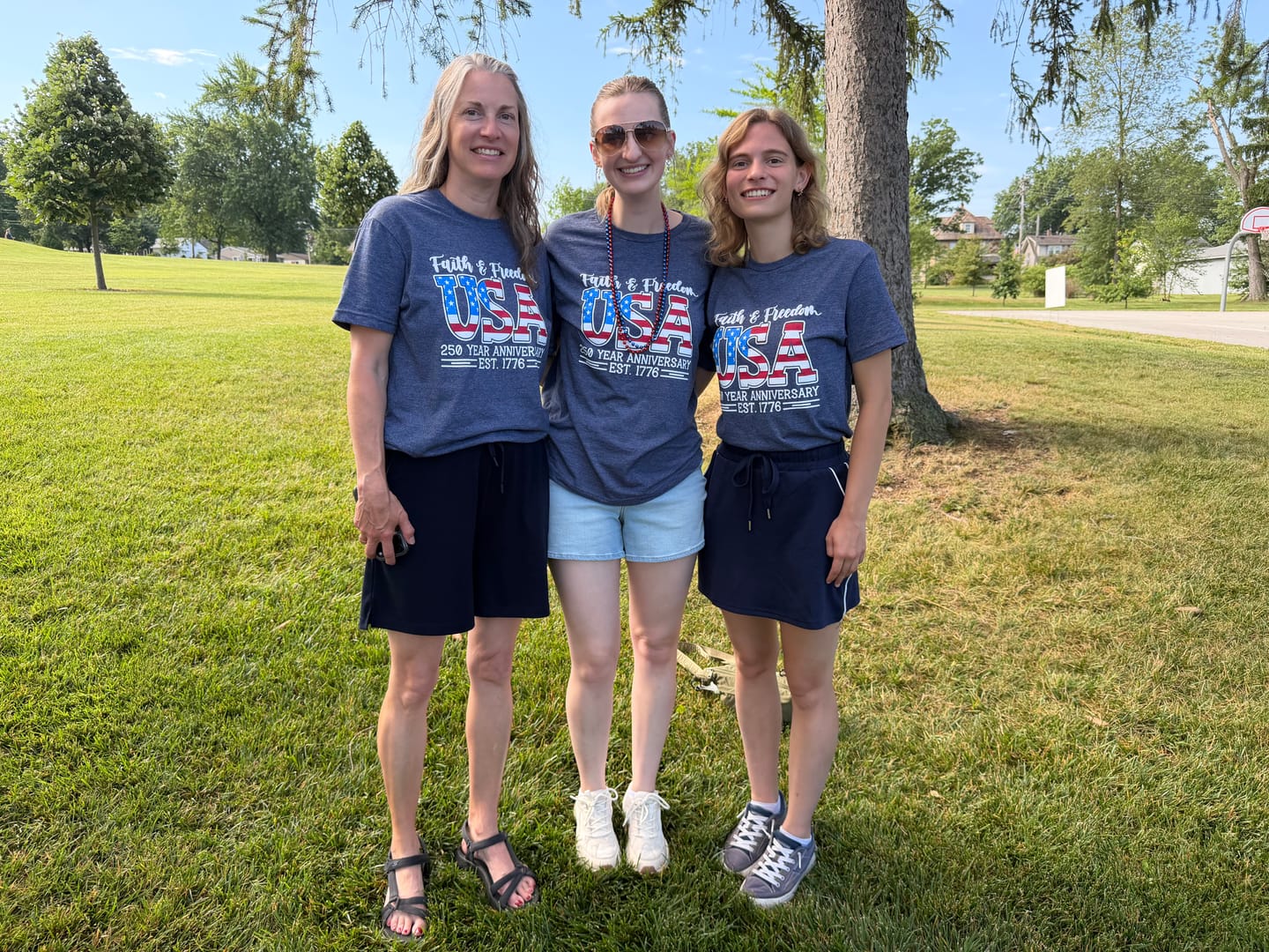Customer photo review of Faith and Freedom Tee