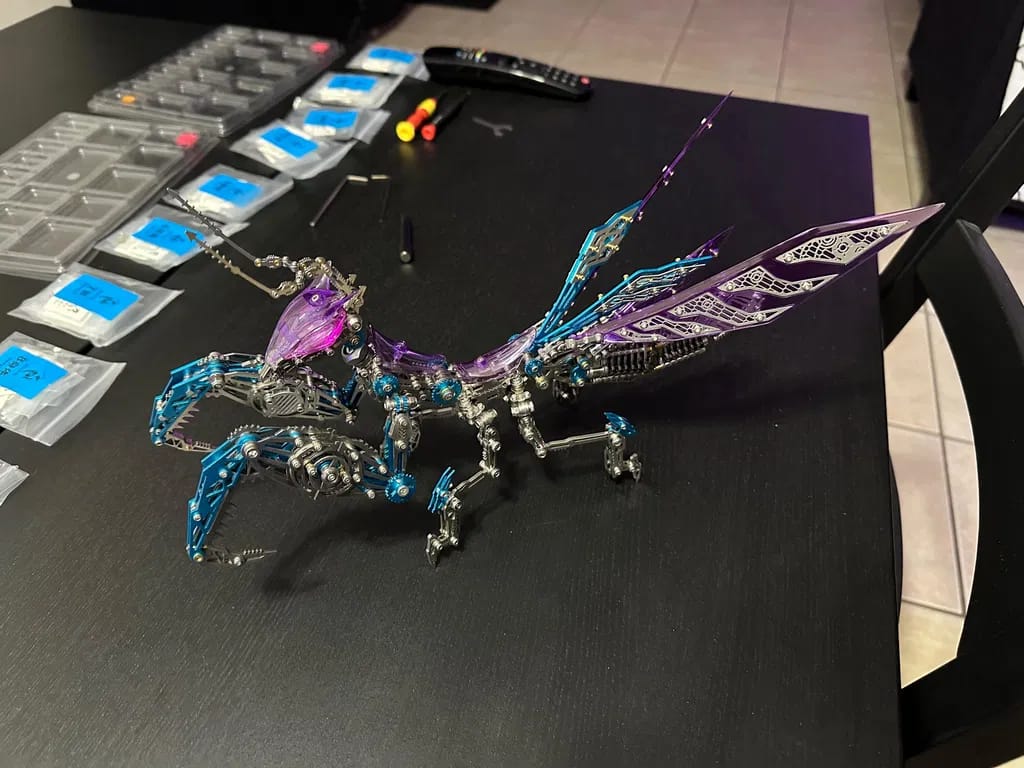 Customer photo review of Mechanical Mantis 3D Metal Model