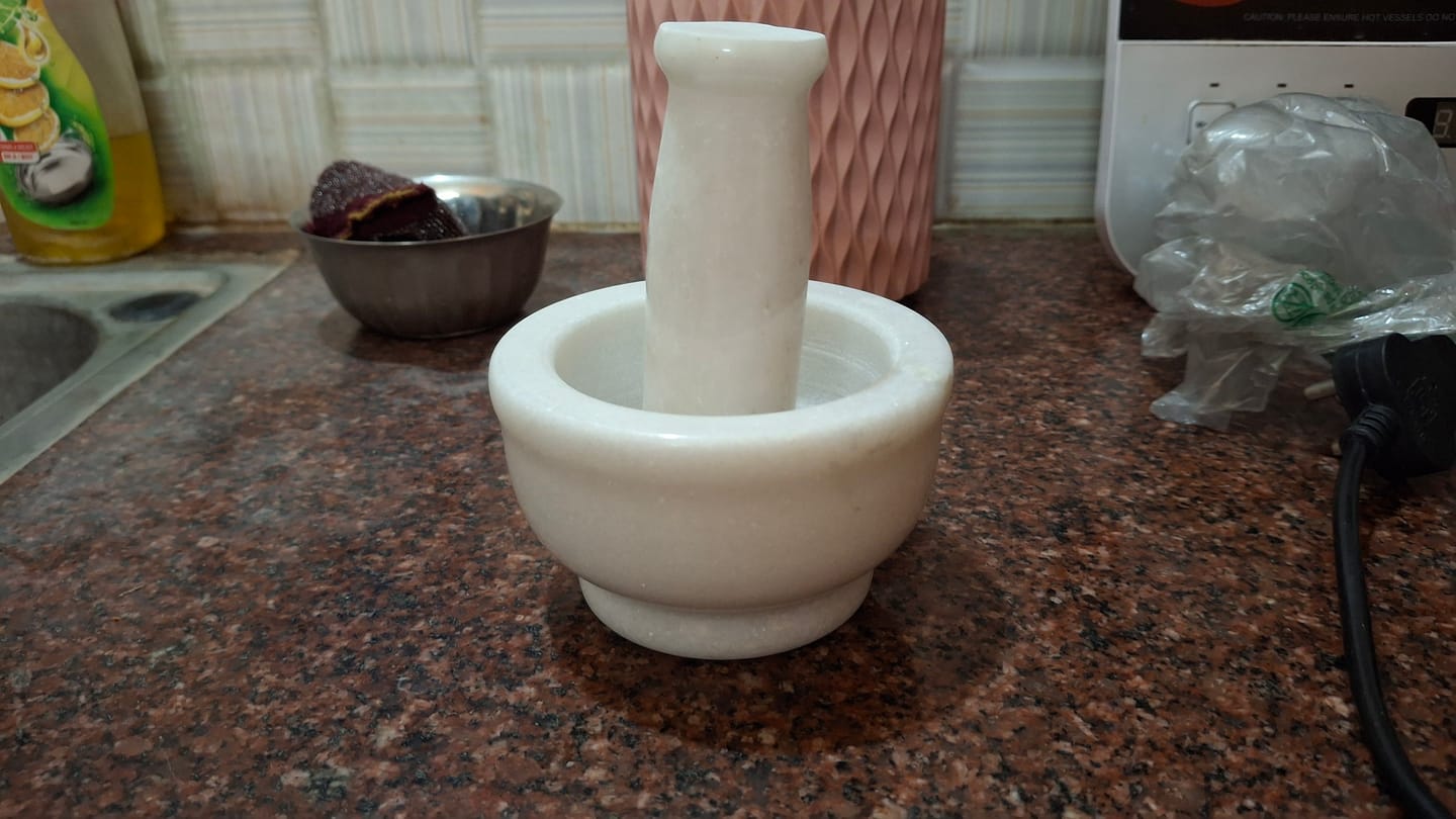 Customer photo review of Mortar and Pestle, Wonder White - Handicraft Bazaar