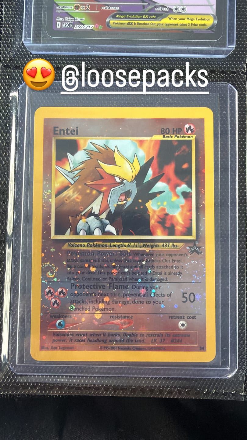 Customer photo review of SEALED 2001 Entei #34 Black Star Movie Promo