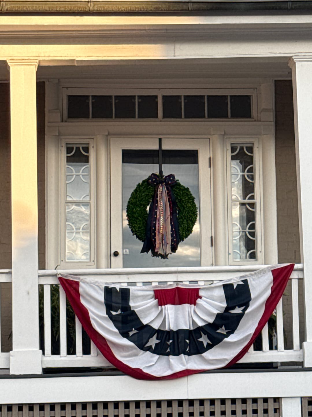 Customer photo review of Old Glory Wreath Ribbon