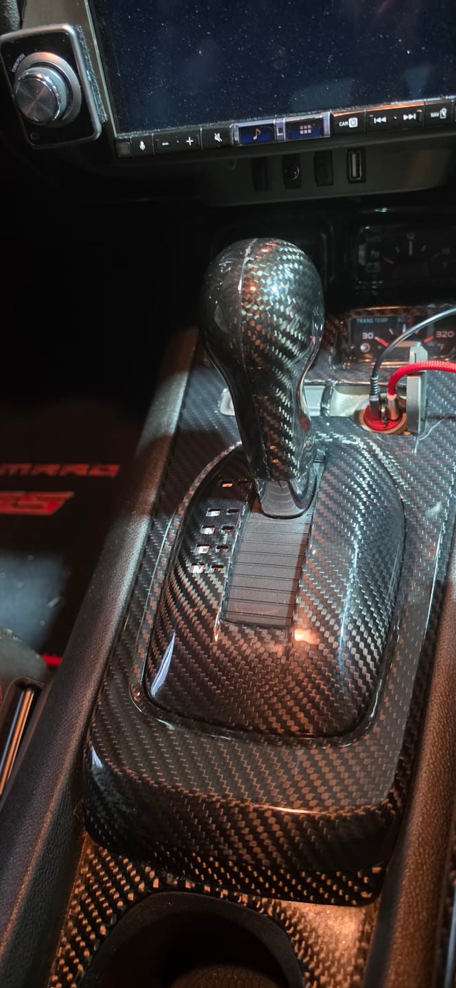 Customer photo review of Interior Carbon Fiber Center Console Cover for 2010-2015 Chevy Camaro