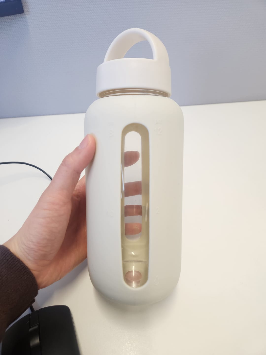 Customer photo review of Glass Hydration Bottle | 800mL