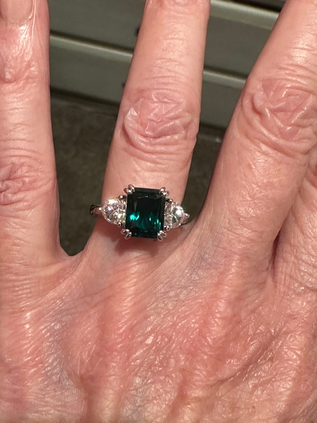 Customer photo review of Engagement Ring Settings: Sterling Silver/K Gold/ Platinum Pricing