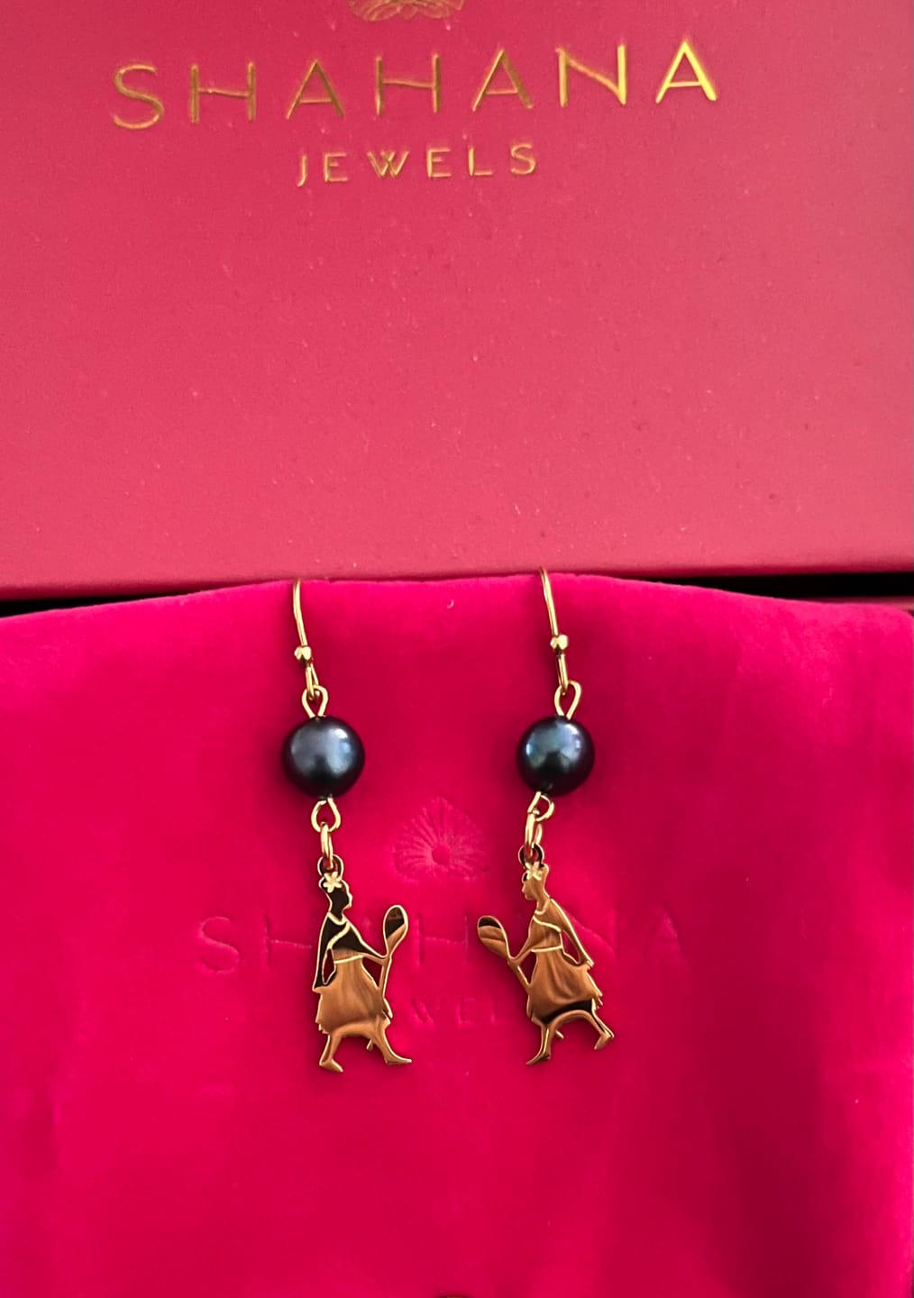 Customer photo review of The Trixi Earrings