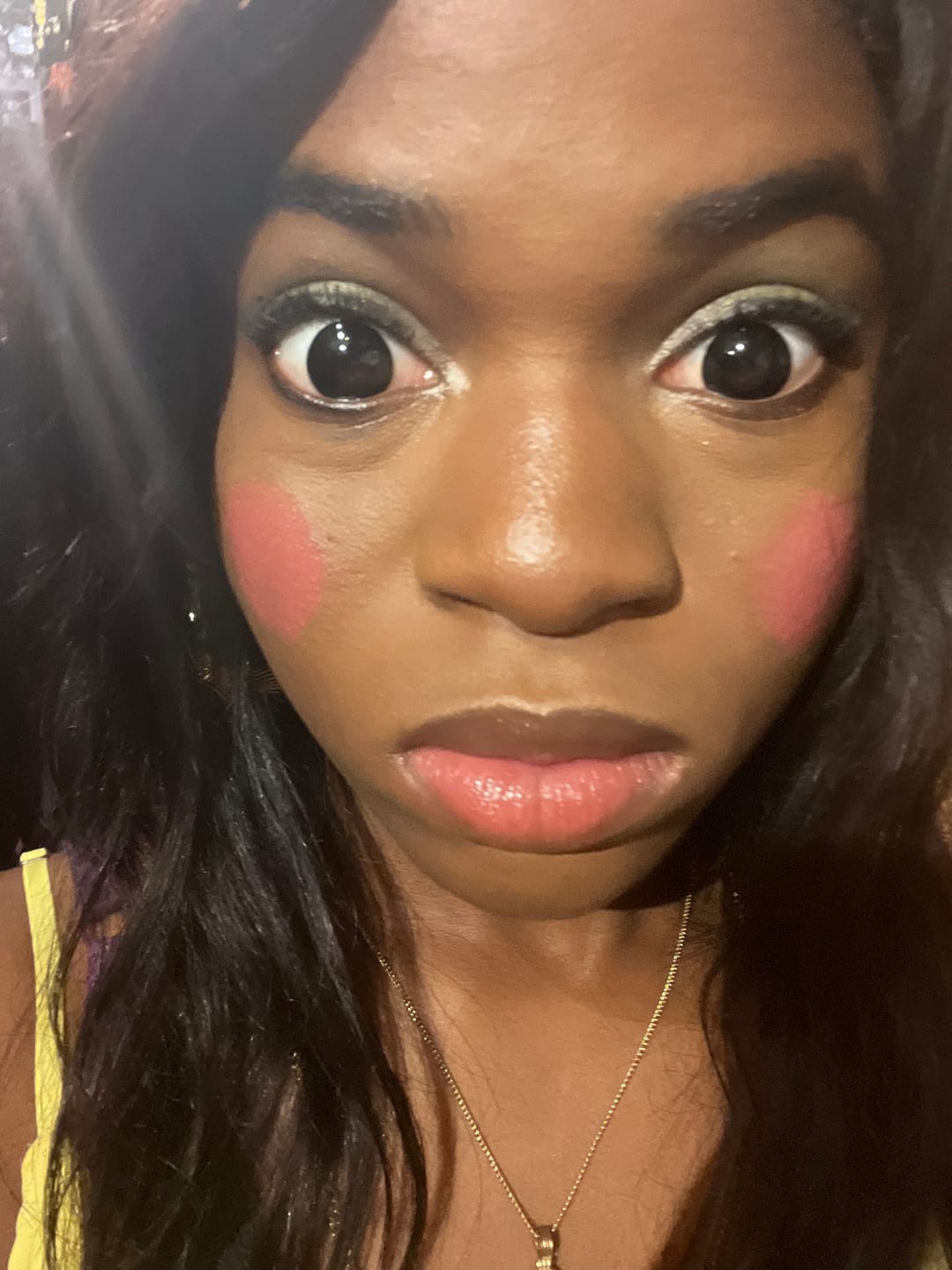 Customer photo review of Halloween black block Prescription Colored Contact Lenses