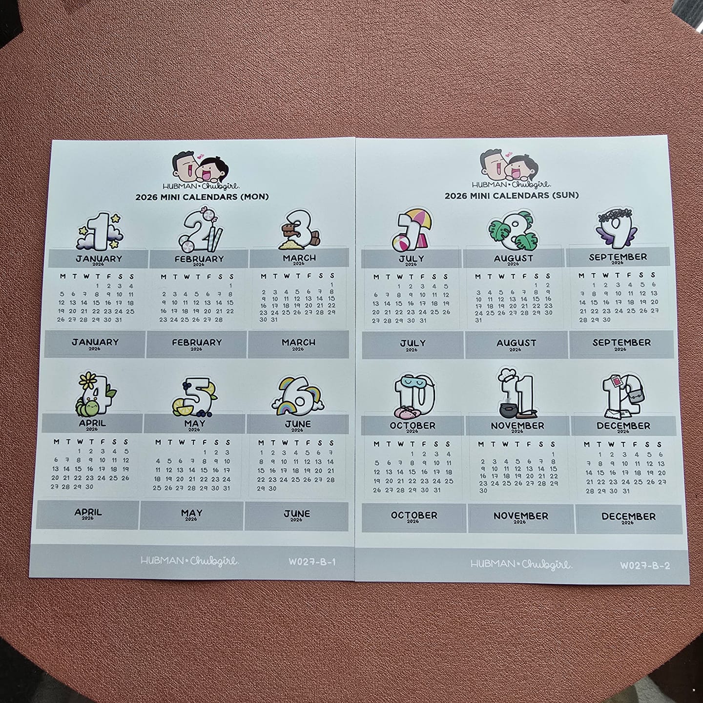 Customer photo review of 2026 Mini Themed Calendars