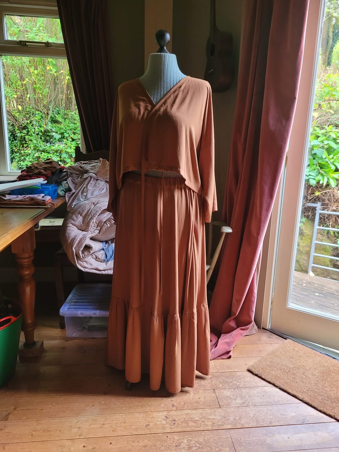 Customer photo review of Plain Viscose Poplin Fabric