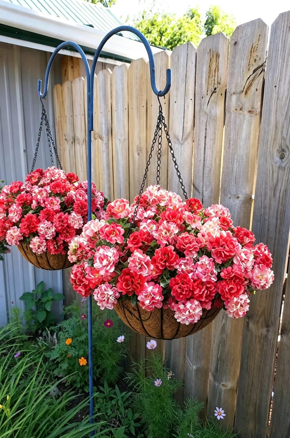 Customer photo review of 🔥Last Day 50% OFF🔥Outdoor UV Resistant Artificial Geranium Flowers with free led lights☀️UV resistant, Waterproof，Windproof🌪️