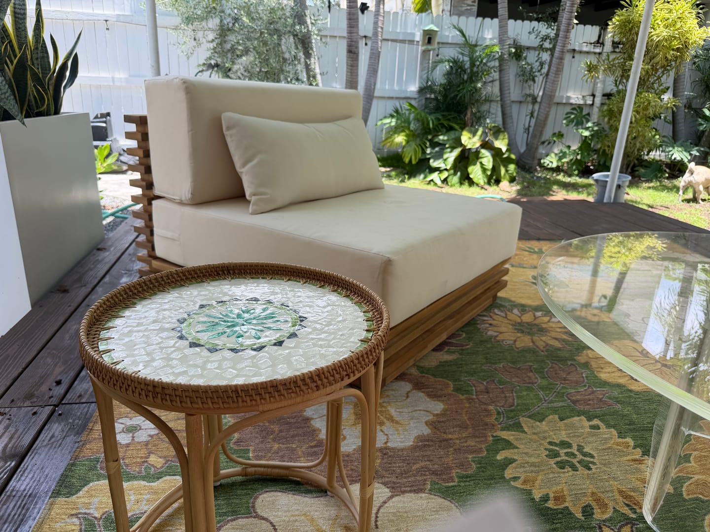 Customer photo review of Oasis Rattan Table Set