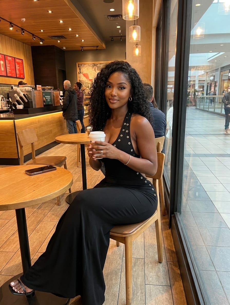 Customer photo review of Grommet Detail Backless Maxi