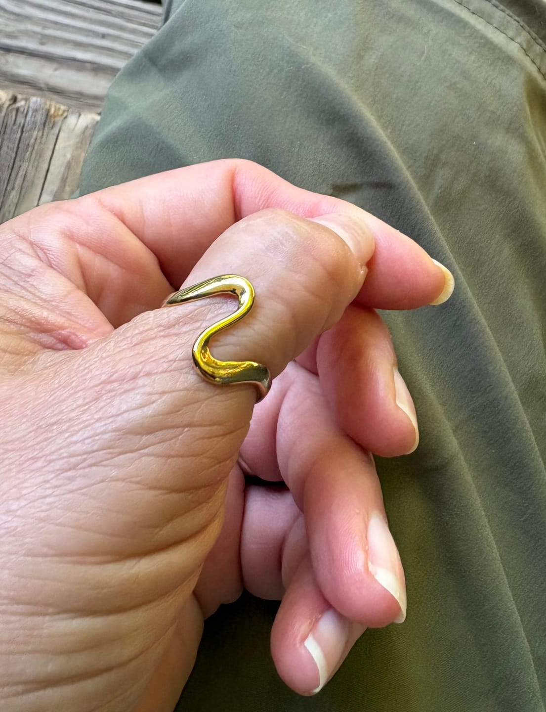 Customer photo review of Gold Wave Ring