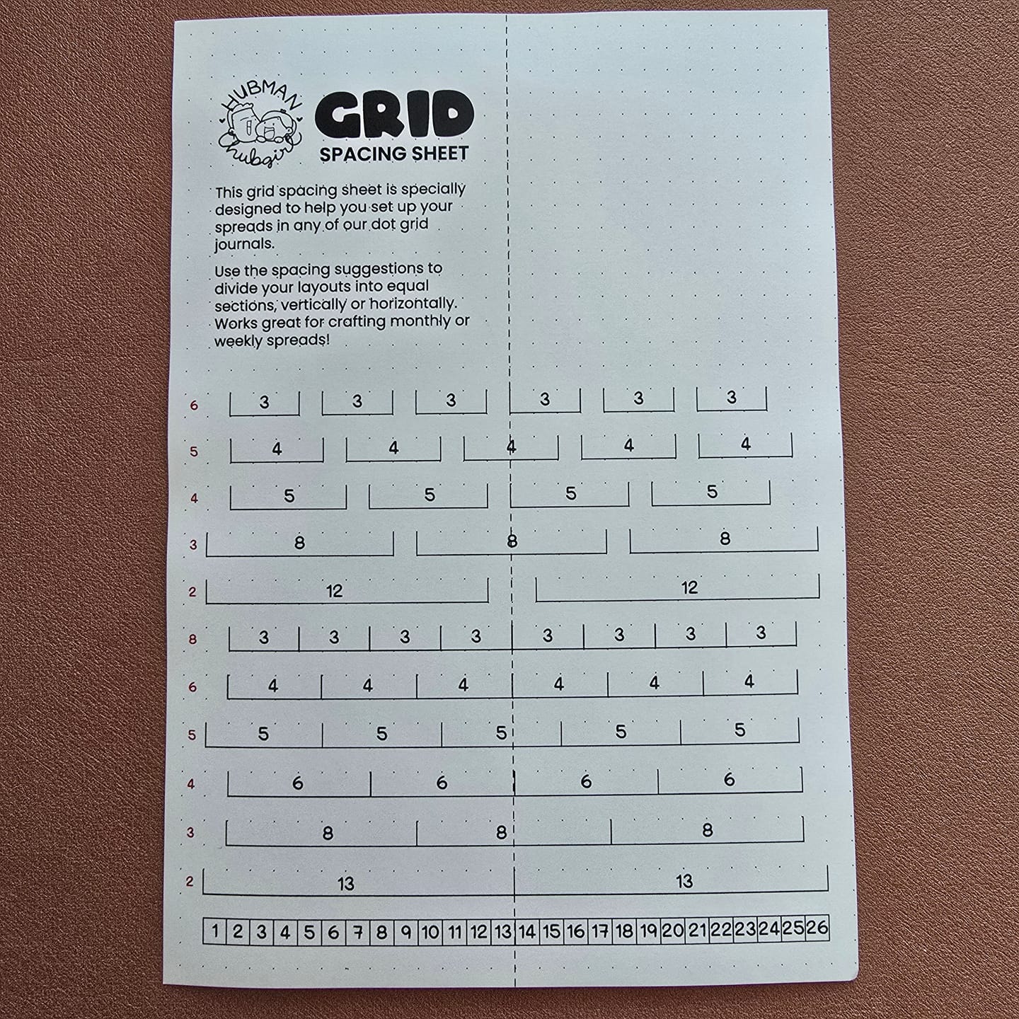 Customer photo review of Dot Grid Spacing Sheet
