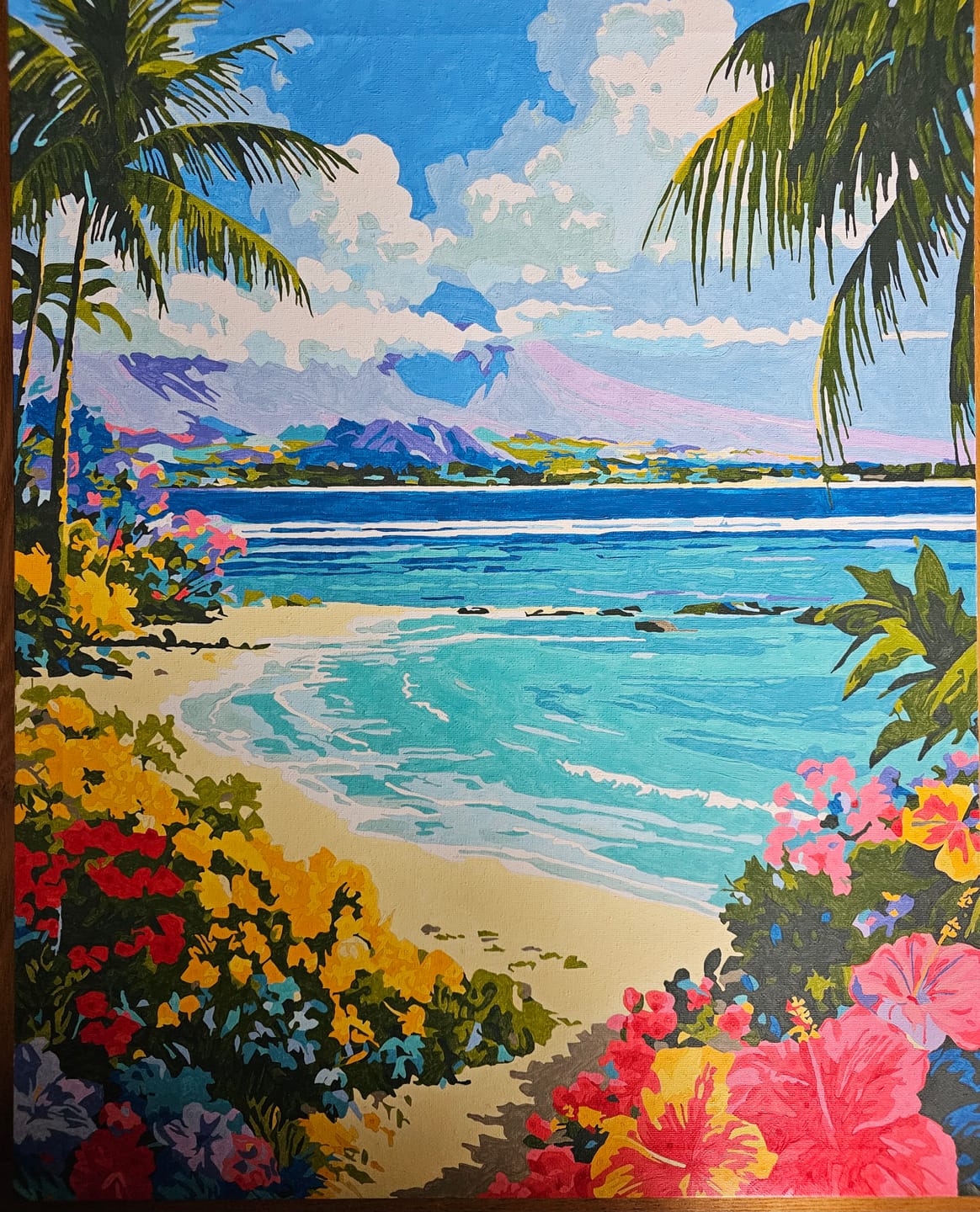 Customer photo review of Hawaiian Landscape | Paint by Number