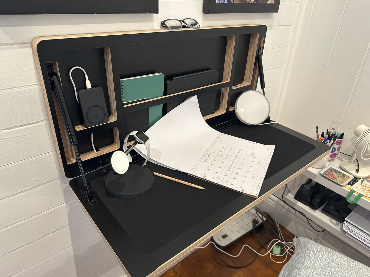 Customer photo review of Wall Mounted Foldaway Murphy Desk