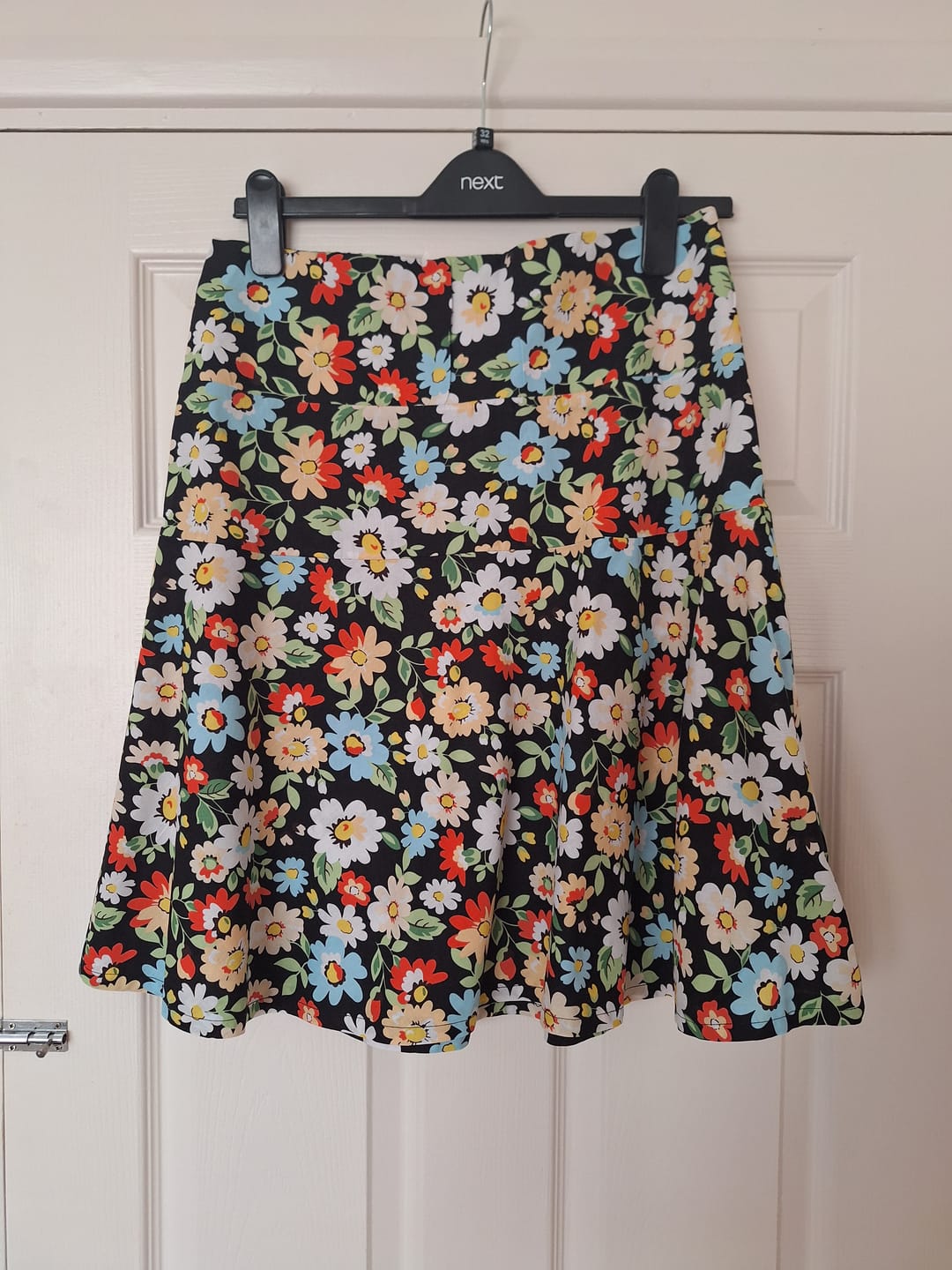 Customer photo review of Blue, Orange and White Floral Cotton Poplin Fabric