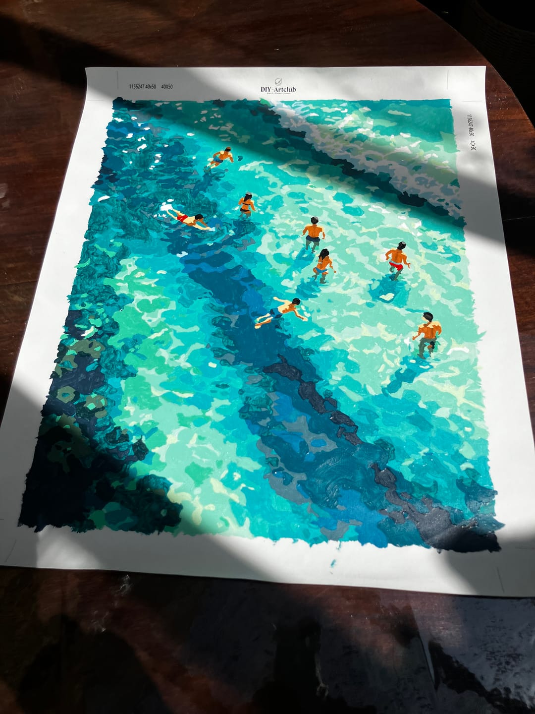 Customer photo review of Clear Waters | Paint by Number