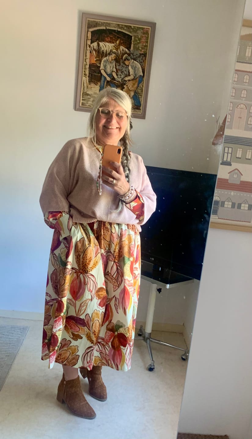 Customer photo review of Robe Orlane - satin de coton poésie d’automne