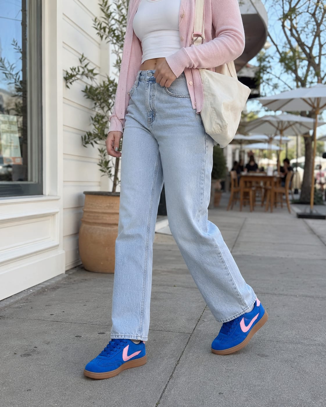 Customer photo review of Lucky Step Retro Court Sneakers