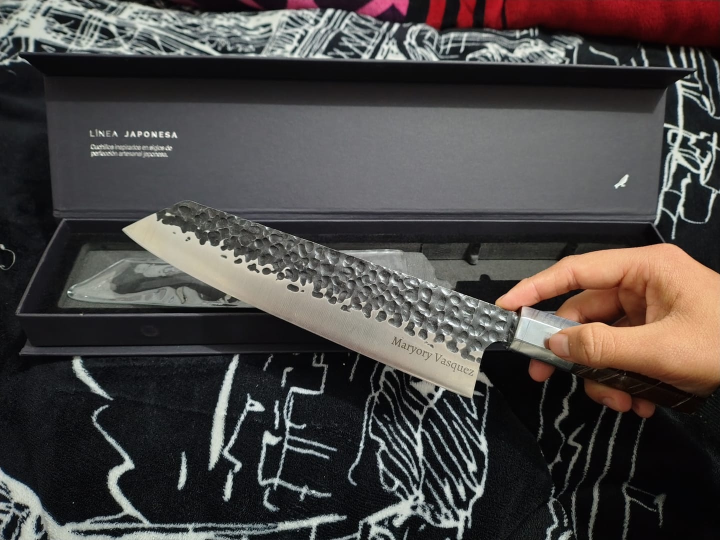 Customer photo review of Cuchillo Kiritsuke de Cocina de Acero Inoxidable 35cm "Fuji"