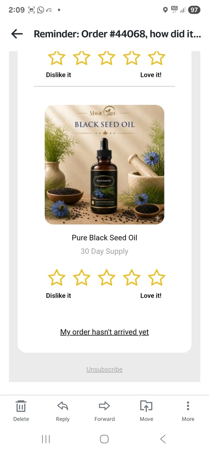 Customer photo review of Pure Black Seed Oil