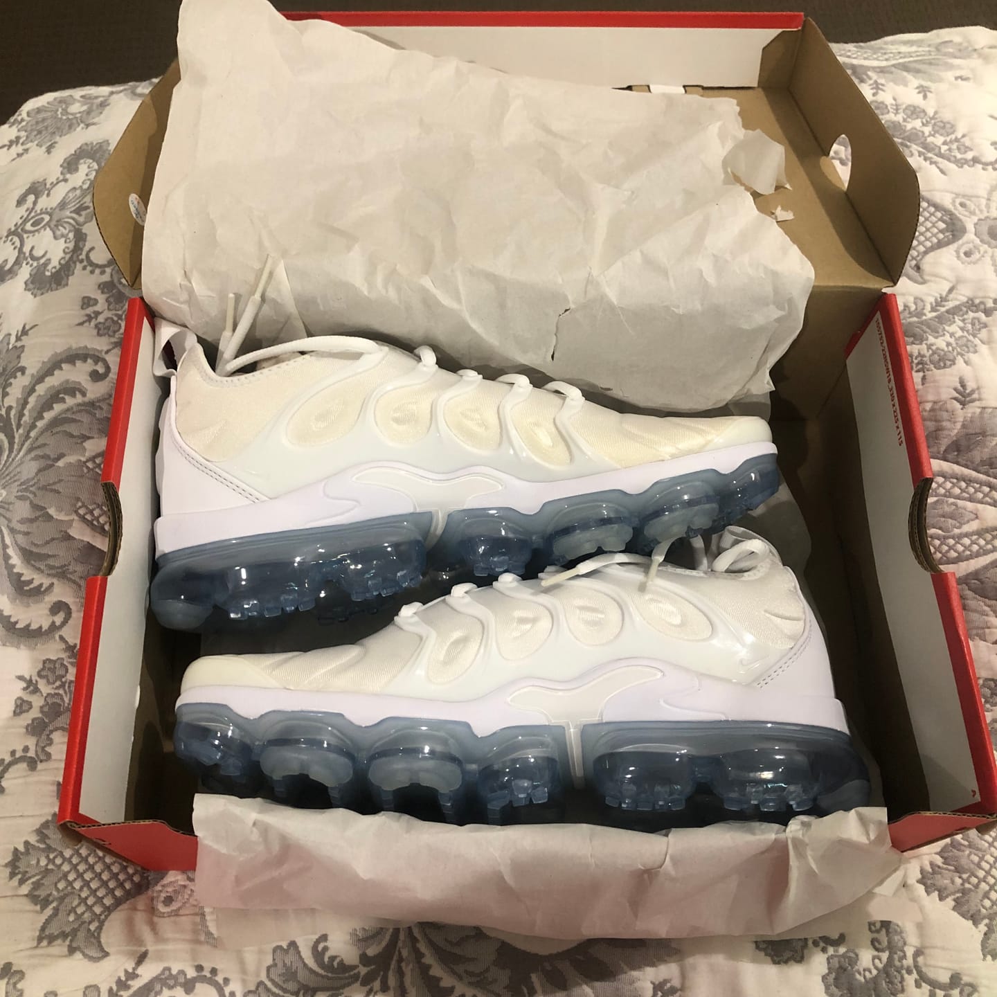 Customer photo review of Nike Air VaporMax Plus "White Platinum"