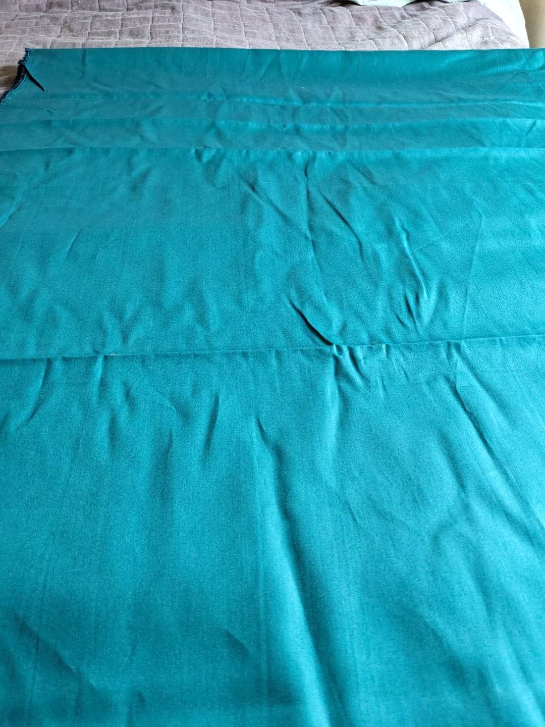 Customer photo review of Plain 100% Cotton Satin Fabric