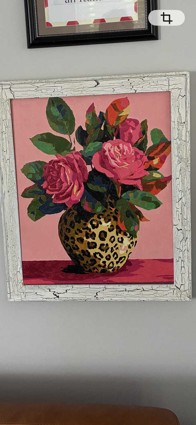 Customer photo review of Wild Roses | Paint by Number