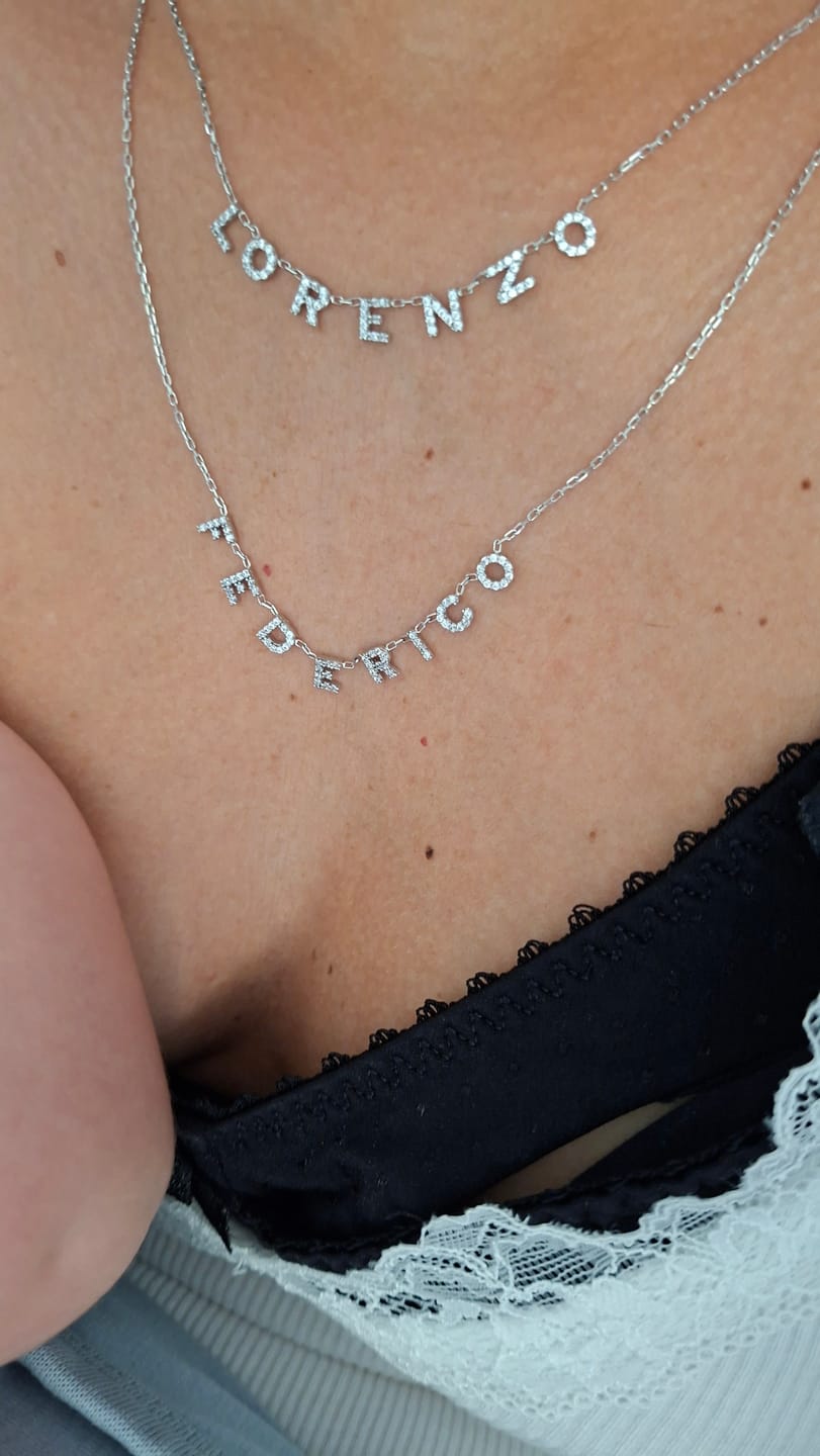 Customer photo review of Collana MINI LETTERS BRIGHT