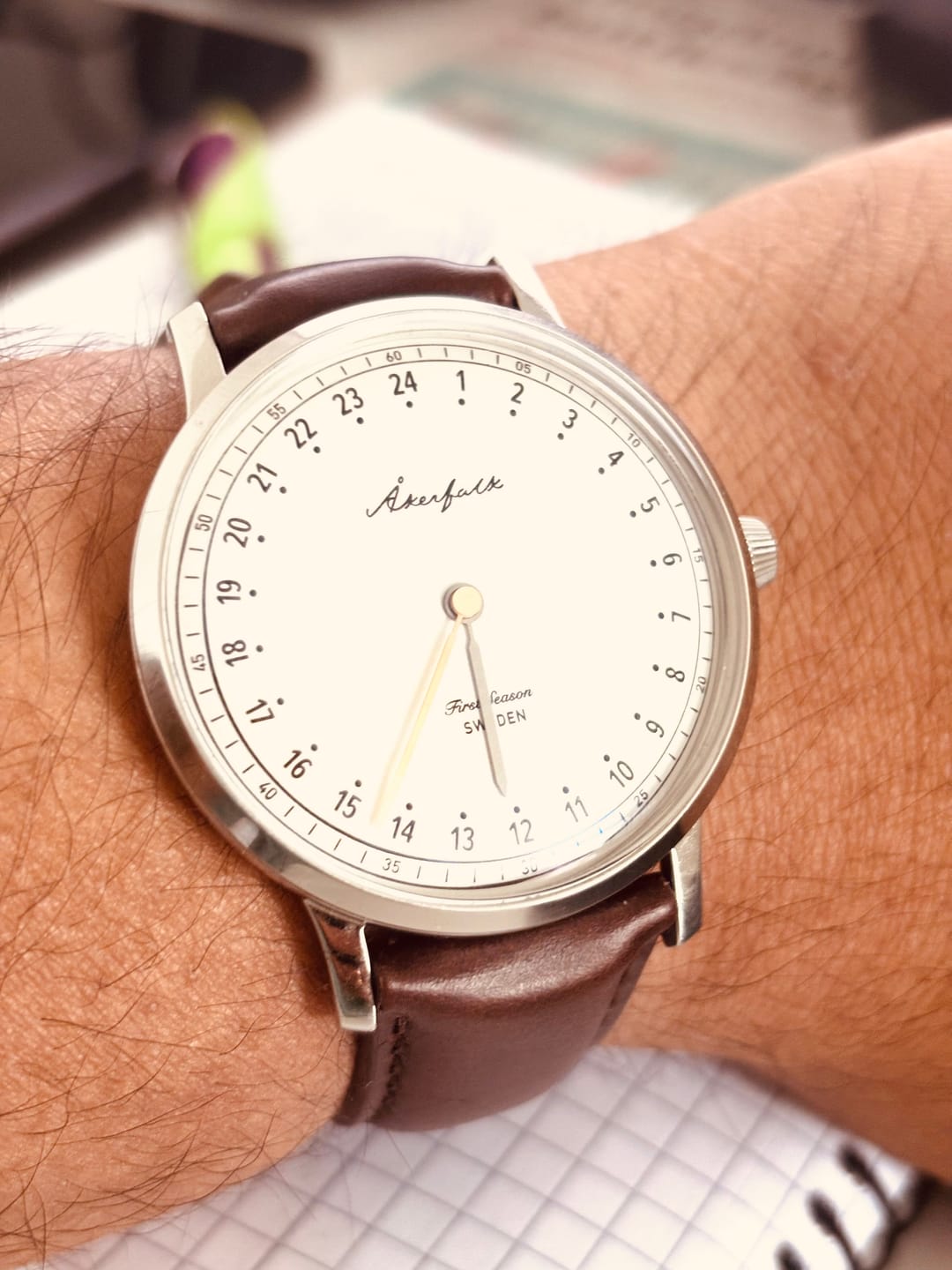 Customer photo review of First Season Silver White with Brown Leather