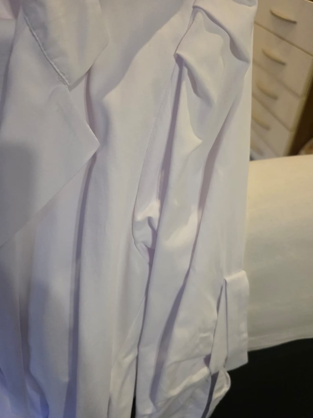 Customer photo review of Oversize Belted Shirt In White
